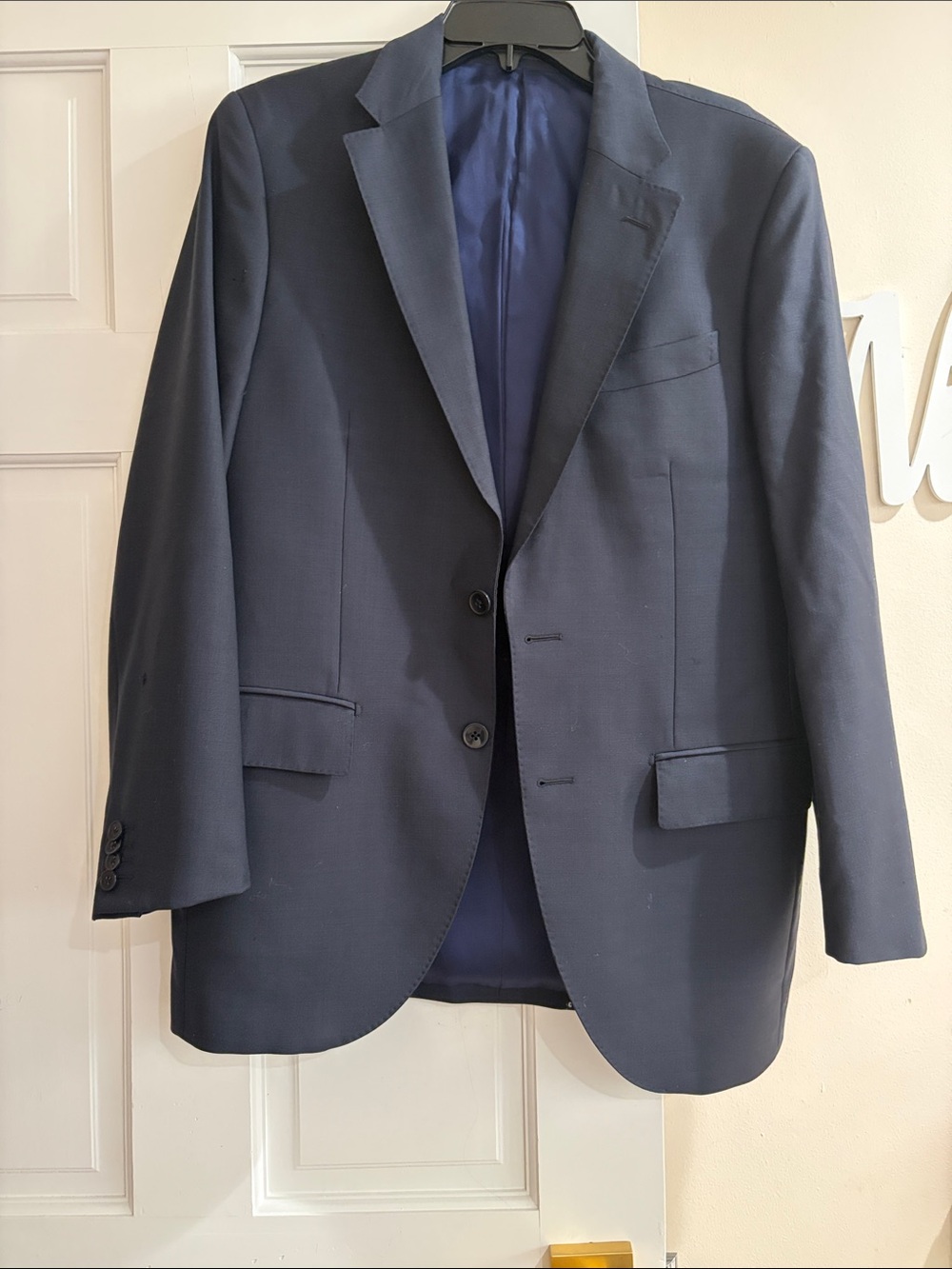 Ermeneglido Zegna Men's Navy Blue Classic Two-Button Blazer